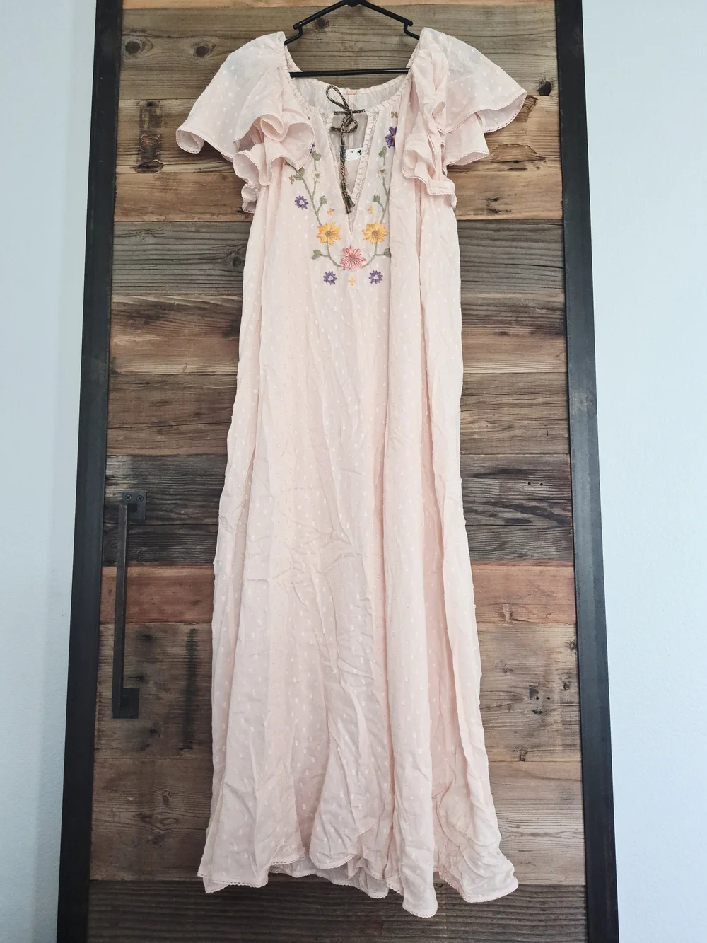 NWT FREE PEOPLE Savannah Rose Midi Dress | Pink Shell Size Small $248 Retail!!!